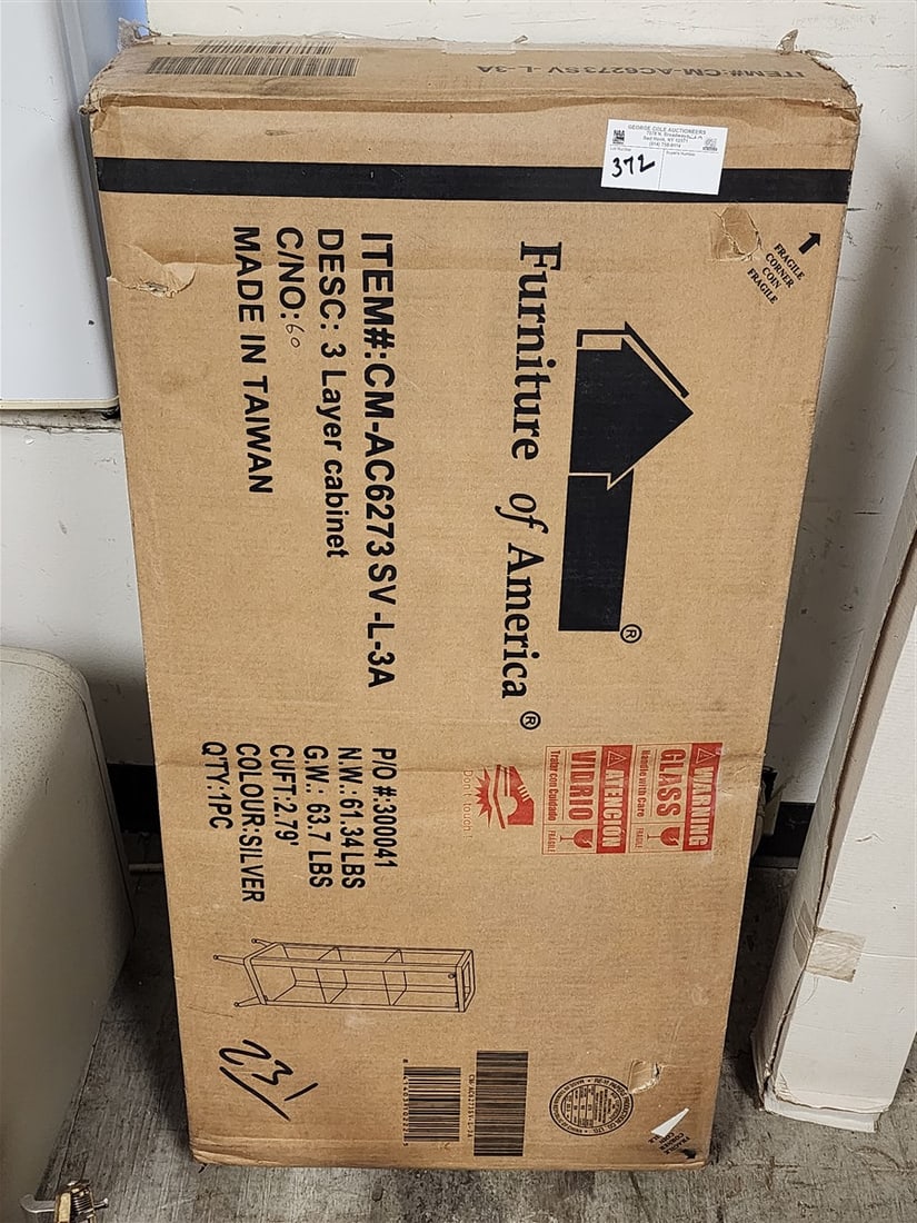 New Bx'd Furniture of America 3 Tier Cabinet (1 of 2)