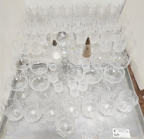 Tray 64 Pc. Stemware, Decanter, Salt/Pep + Bell  Schott Zweisel Crystal "Tango"