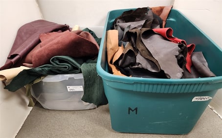Lot 2 Tubs Leather Hides