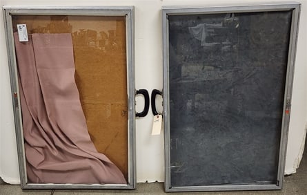 Pr. Metal Table Top Showcases 3" H X 34" W X 22" D + 2" H X 34" W X 22" D