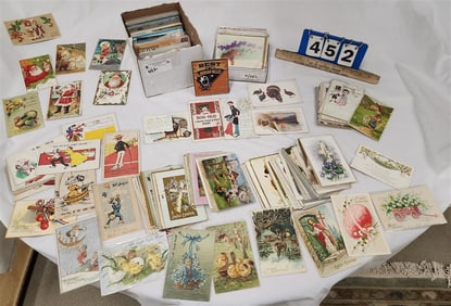 2 Bx's Post Cards -  Holiday, US + Foreign