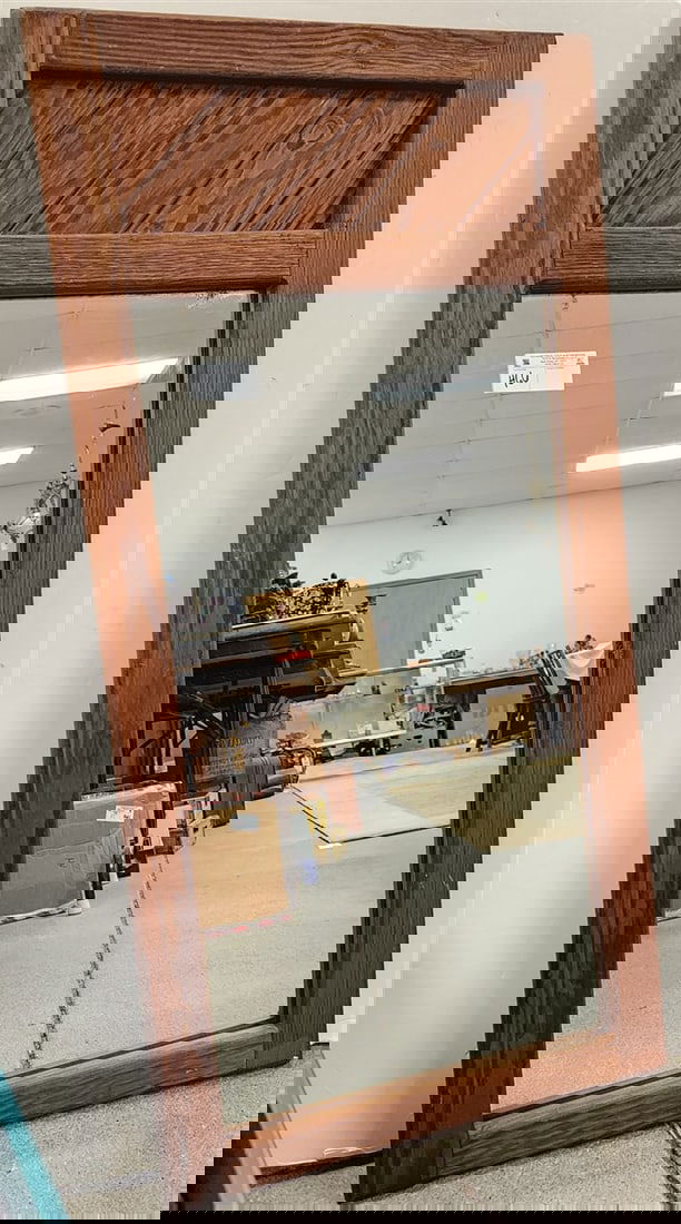 Pine Framed Mirror 43 1/2" X 23 1/2" (1 of 2)