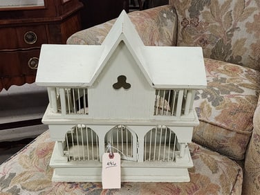 Wooden Bird Cage 16 1/2" H X 15" W X 7 1/4" D