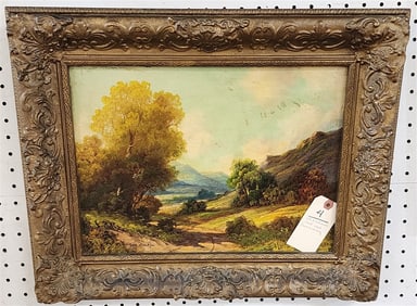 Framed O/B Landscape "A Catskill Road" Sgnd Paul Wesley 12" X 16" w/Frame 17 1/2" X 21"