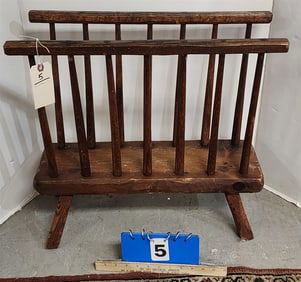 Vintage Hunt Furn. Co. Magazine Rack 21" H X 21 1/2" W X 9" D