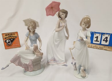 Tray 3 Pc. Lladro O7636 w/Bx, 7612 w/Bx, 7611 w/Bx