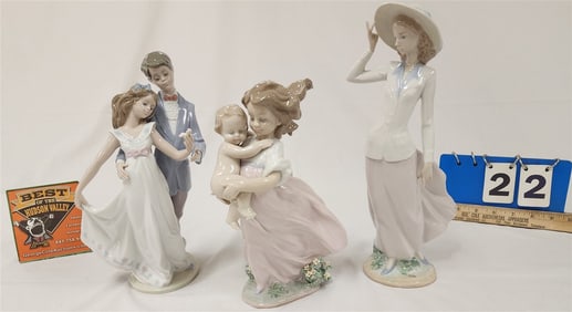 Tray 3 Pc. Lladro 7642 w/Bx, 5682 w/Bx, 6681 w/Bx