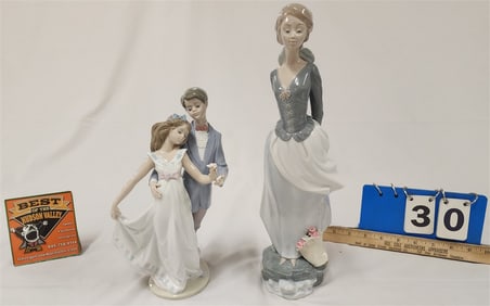 Tray 2 Pc. Lladro 7642 w/Bx, 4922 w/Bx,