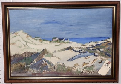Framed O/C Dunes Sgnd Emile A. Gruppe 16" X 24" w/Frame 19" X 27"