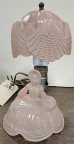 Mid Century Pressed Glass Southern Belle Boudoir Lamp