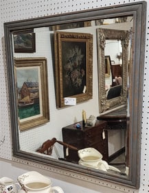 Ptd. Oak Frame Bevelled Mirror 33" X 35"