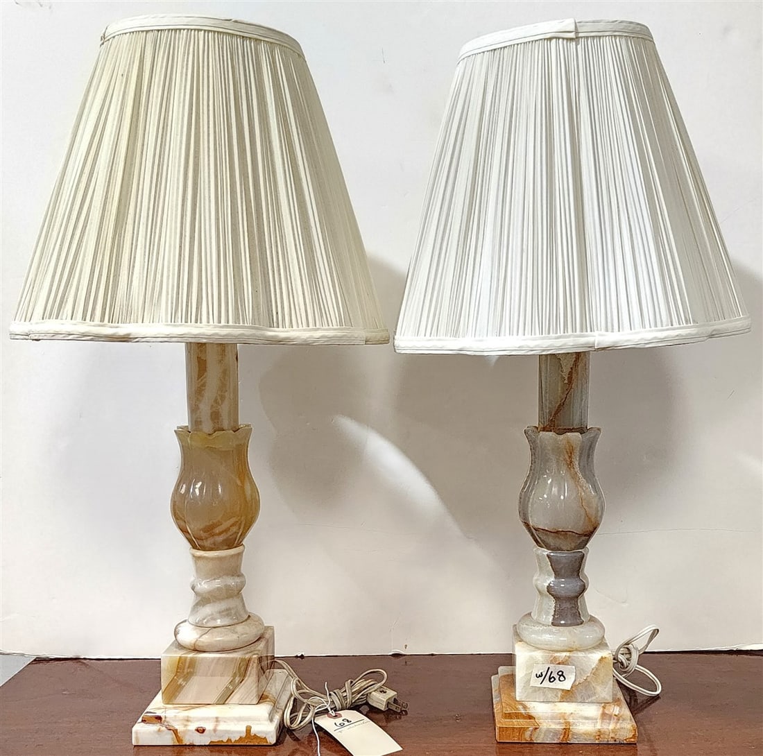 Pr. Alabaster Lamps 27" (1 of 3)