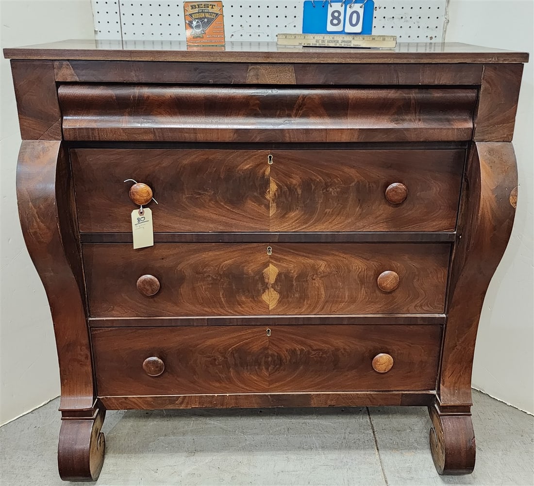 Empire Mahog 4 Drawer Chest 42 1/2" H X 42 1/2" W X 19 3/4" D: Empire Mahog 4 Drawer Chest 42 1/2" H X 42 1/2" W X 19 3/4" D