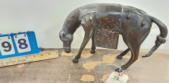 Chinese Bronze Horse 8" H X 12" L