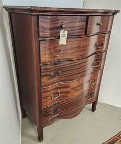 Mahog 6 Drawer Chest 45 1/2" H X 34" W X 20" D