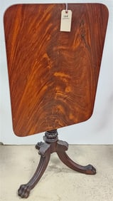 Empire Mahog. Tilt Top Table 27" H X 21 1/2" W X 29" D