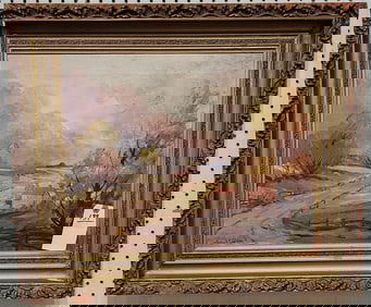 Framed O/C Landscape Sgnd John F. Carlson 16" X 20" w/Frame 22" X 26"