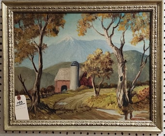 Framed O/B Landscape Sgnd Emile A. Gruppe 16" X 20" w/Frame 19" X 23"