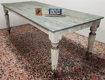 Prim. Ptd. Harvest Table 29" H X 83" L X 34" W