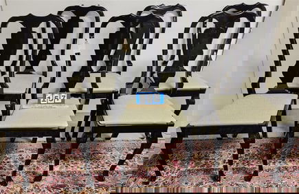 Set 6 Ebonized QA Style Chairs