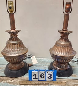 Pr. Mid East Copper Lamps
