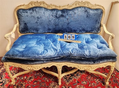 Ptd. Frame Settee 39 1/2" H X 52" W X 22" D