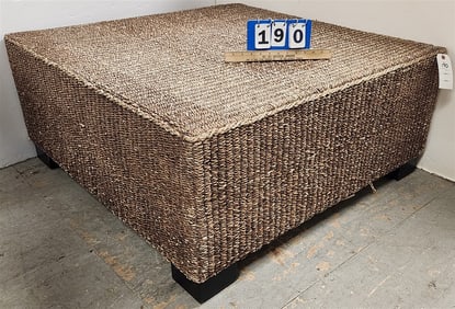 Natural Fiber Coffee Table 17 1/2" H X 39" Sq.