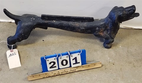 Cast Iron Dachshund Foot Scraper
