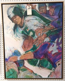 Framed O/C Steve Van Buren Quarterback For The Eagles Unsgnd 32 1/2" X 25" w/Frame 33 3/4" X 26 1/2"