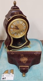 Tray Eluxa Bracket Clock 15" H X 8" W X 4" D w/Bracket 5" H X 9" W X 4" D
