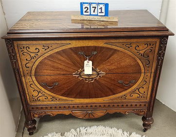 30's Walnut 2 Drawer Chest 34" H X 38" W X 18" D