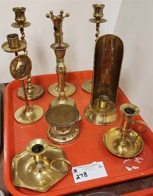 Tray Brass Candlesticks