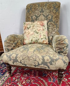 Uphols. Arm Chair 44" H X 32" W X 22" D