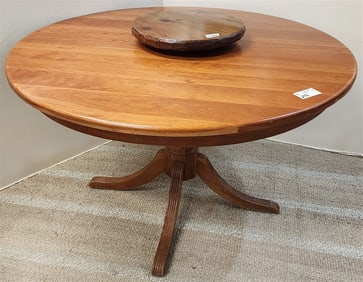Cherry Ped. Base Table 30" H X 4' Diam.