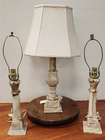 3 Alabaster Table Lamps 28" + 2 - 24"