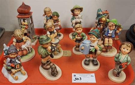 Tray 9 Goebel Hummels, 2 VB W. Germany 1- 3 Line