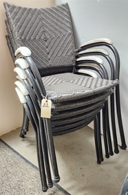 Set 6 Stackable Patio Chairs