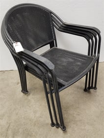 Stack 4 Metal Armchairs