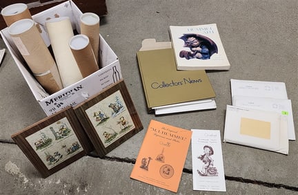 Bx Hummel Ephemera - 5 Coll. Club Posters, Bk - Hummel Art By John F. Hotchkins, 2 Sets Stationary