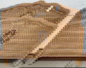 Queen Wicker Bed 54" H X 63" W
