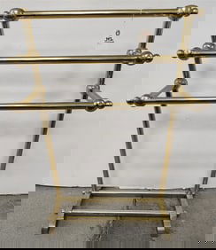 Brass Towel Stand 35 1/2" H x 24" W X 11 1/2" D