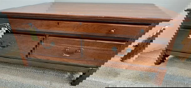 Cherry 3 Drawer Flat Screen TV Cabinet 18 1/2" H X 44" W X 24" D