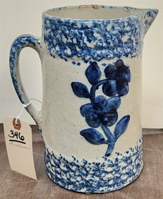 19th C Stoneware Pitcher