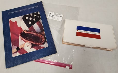1986 World Series Program + Sterl. 1972 World Series Commorative Medal