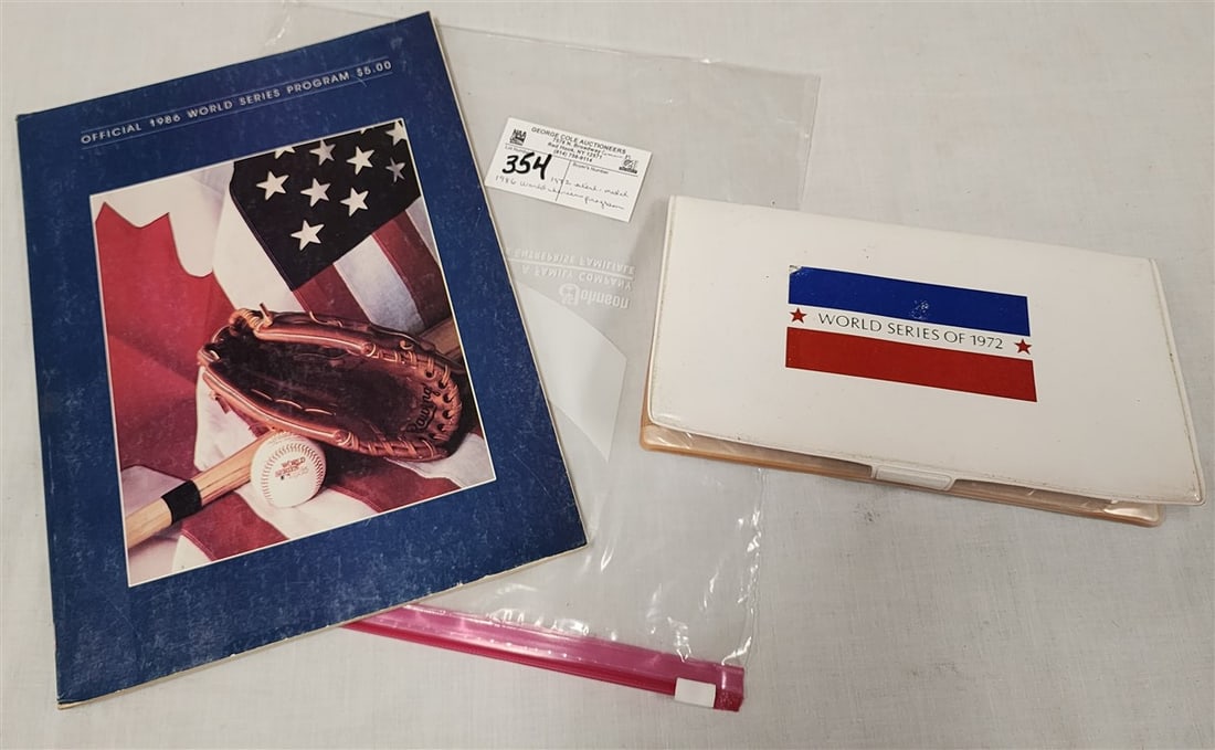 1986 World Series Program + Sterl. 1972 World Series Commorative Medal: 1986 World Series Program + Sterl. 1972 World Series Commorative Medal