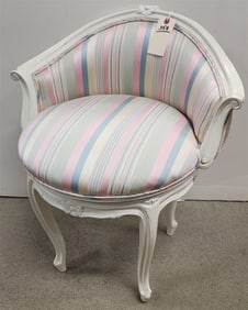 Round Swivel Set Uphols. Chair 27 1/2" H X 23" Diam.