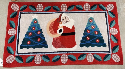 Christmas Wool Rug 30 1/2" X 54 1/2"