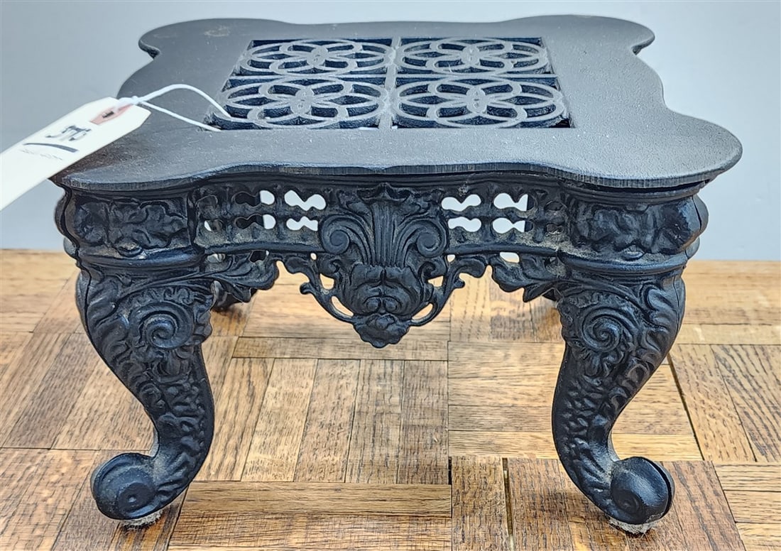 Cast Iron Plant Stand 6 3/4" H X 10 1/2" Sq. (1 of 3)