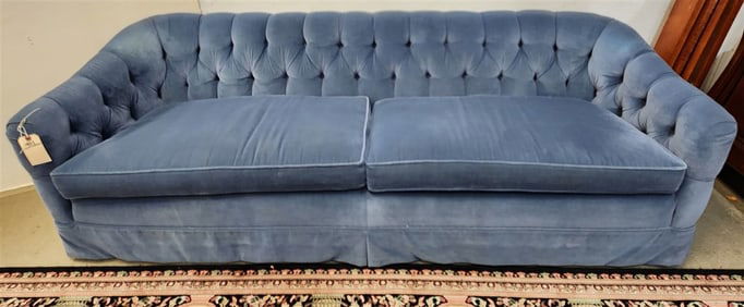 Blue Velvet Sofa 7'