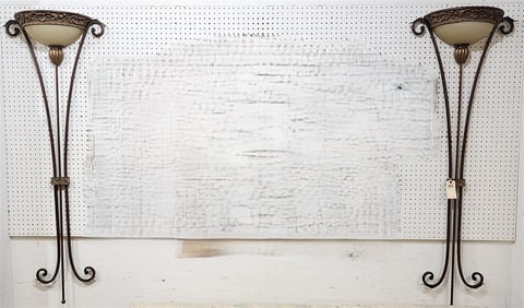Pr. Metal Wall Sconces 5' H 21" W